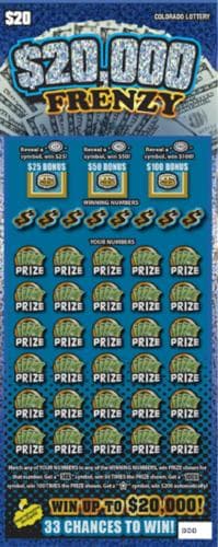 $20,000 FRENZY scratch-off ticket