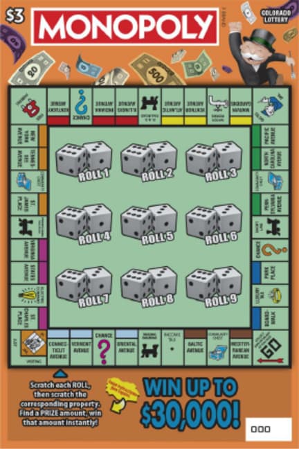 MONOPOLY™ scratch-off ticket