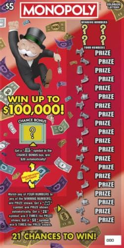 MONOPOLY™ scratch-off ticket