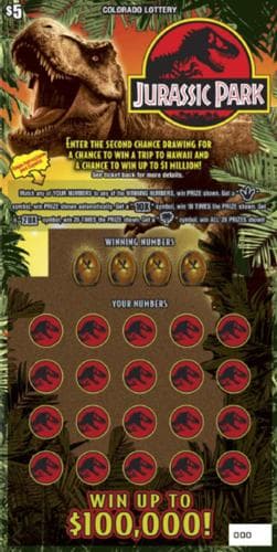 JURASSIC PARK scratch-off ticket