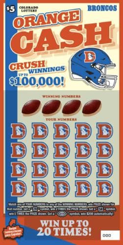 ORANGE CASH scratch-off ticket