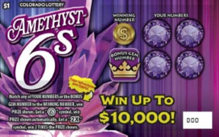 AMETHYST 6s scratch-off ticket