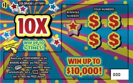 10X® scratch-off ticket