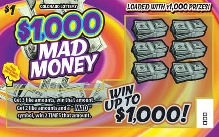 MAD MONEY scratch-off ticket