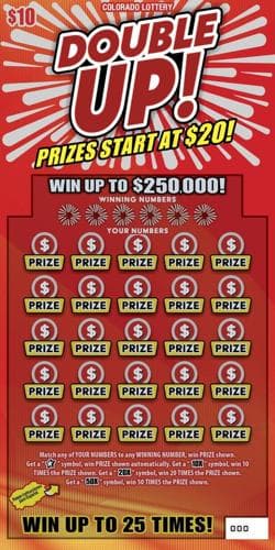 DOUBLE UP! scratch-off ticket