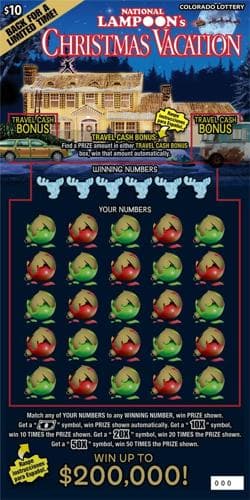 NATIONAL LAMPOON'S CHRISTMAS VACATION™ scratch-off ticket