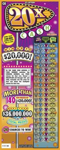 20X Cash 10th Edition scratch-off ticket