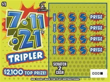 7-11-21 Tripler scratch-off ticket