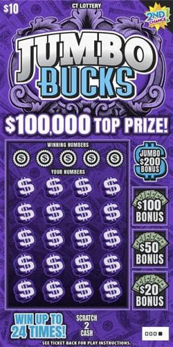 Jumbo Bucks scratch-off ticket
