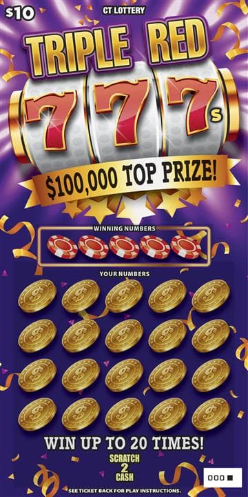 Triple Red 777s scratch-off ticket