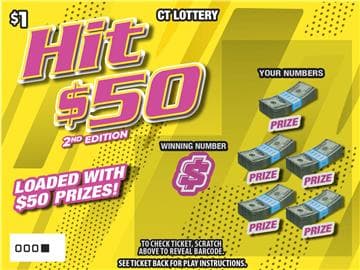 Hit $50 2nd Edition scratch-off ticket