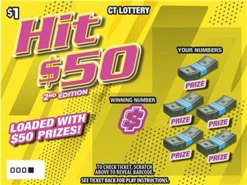 Hit $50 2nd Edition scratch-off ticket