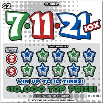 7-11-21 10X scratch-off ticket