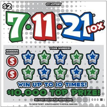 7-11-21 10X scratch-off ticket