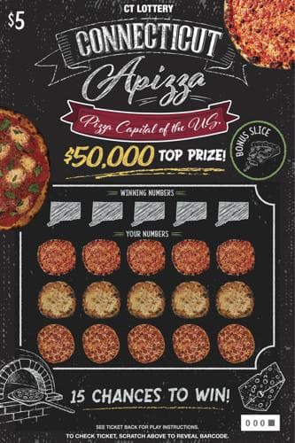CONNECTICUT APIZZA scratch-off ticket