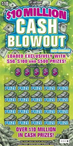 $10 Million Cash Blowout 2nd Edition scratch-off ticket