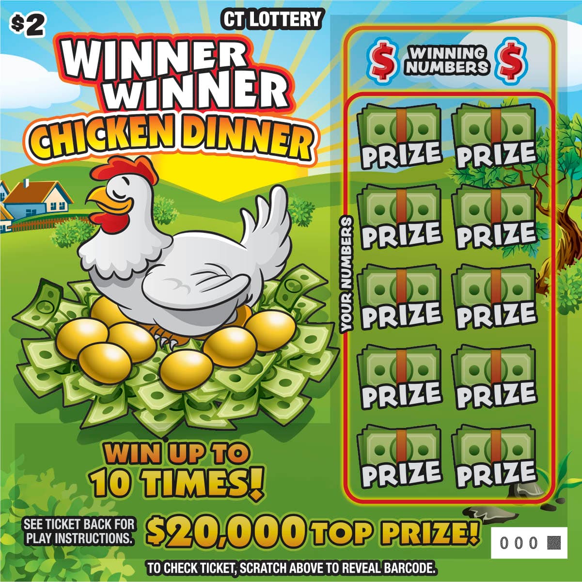 WINNER WINNER CHICKEN DINNER scratch-off ticket