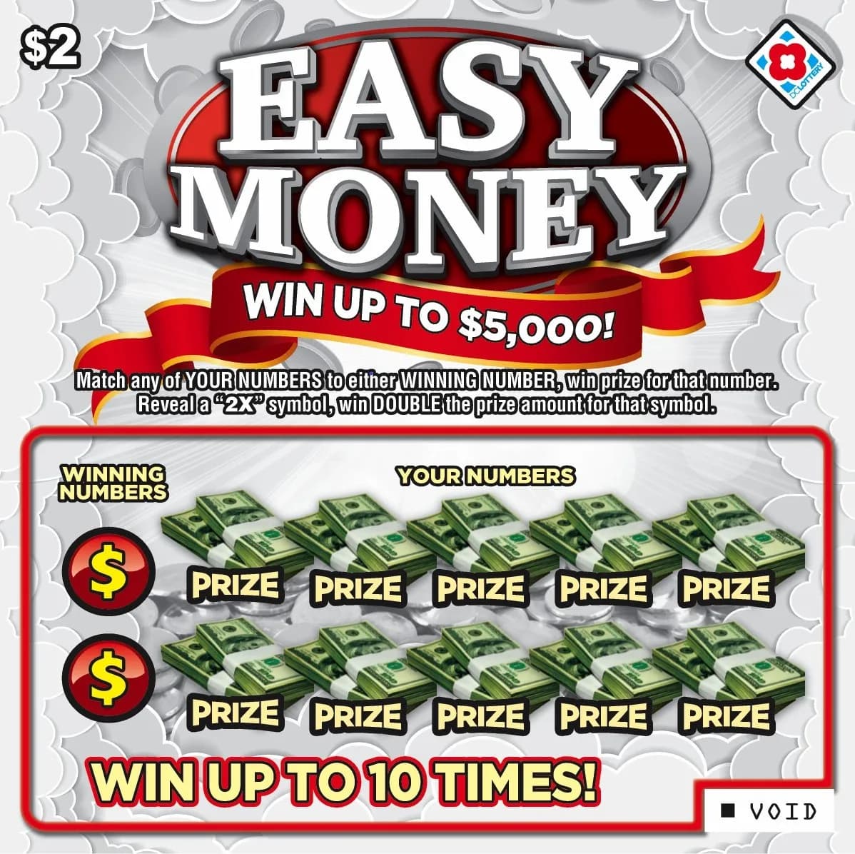 Easy Money scratch-off ticket