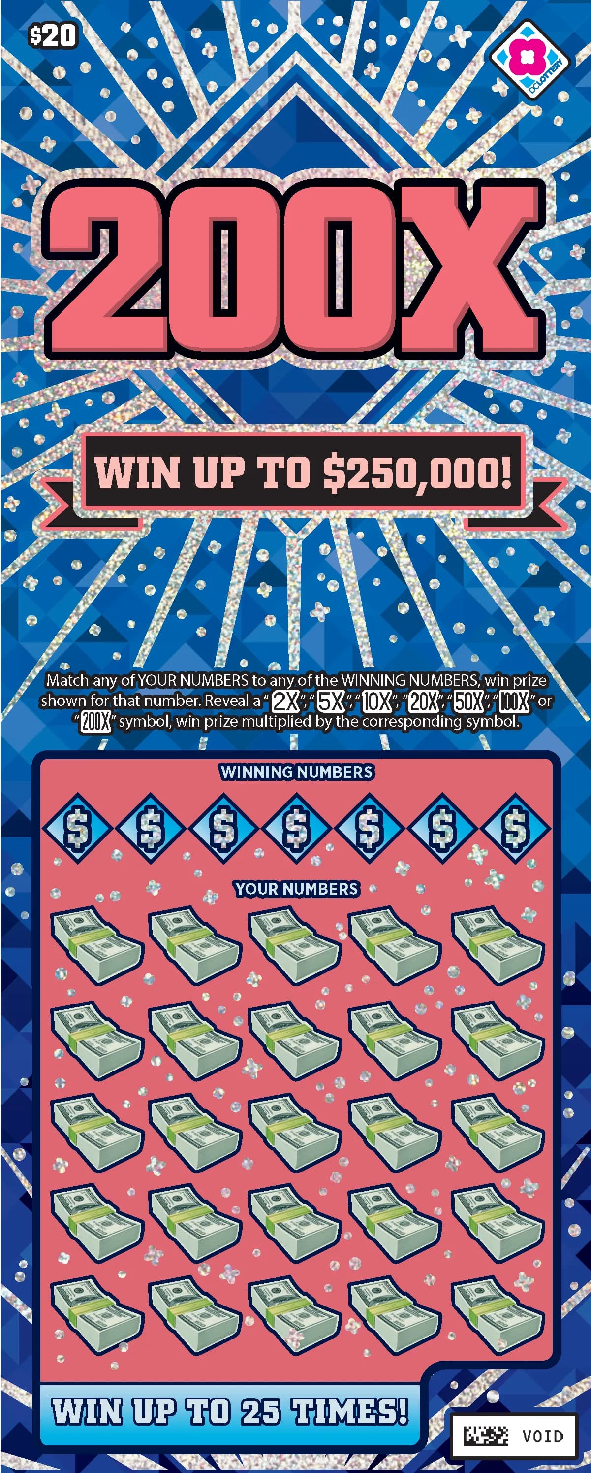 200X scratch-off ticket
