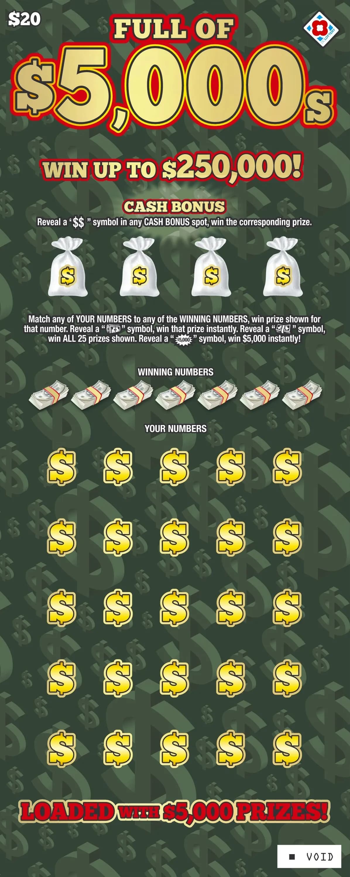Full of $5,000s scratch-off ticket