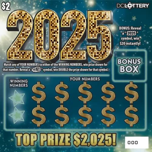 2025 scratch-off ticket