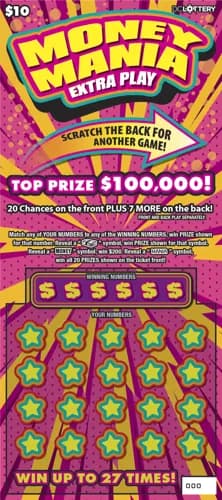 Money Mania scratch-off ticket