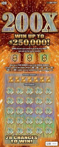 200X scratch-off ticket