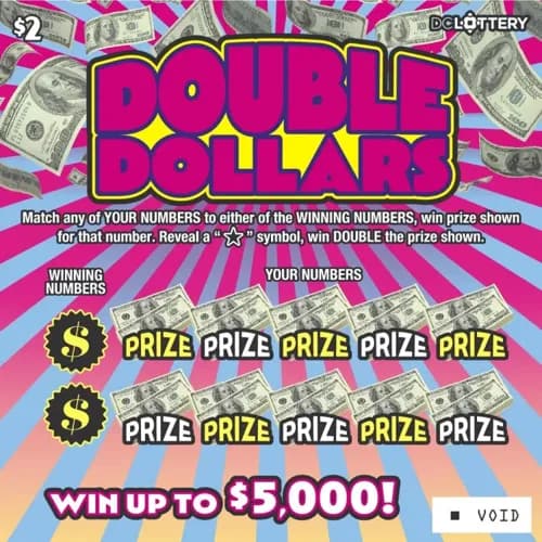 Double Dollars scratch-off ticket