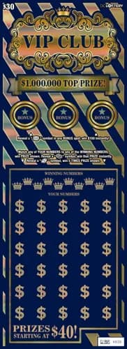 VIP Club scratch-off ticket