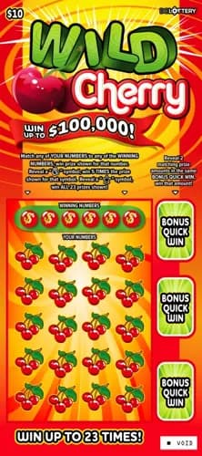 Wild Cherry scratch-off ticket