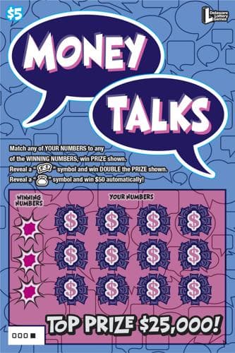 MONEY TALKS scratch-off ticket