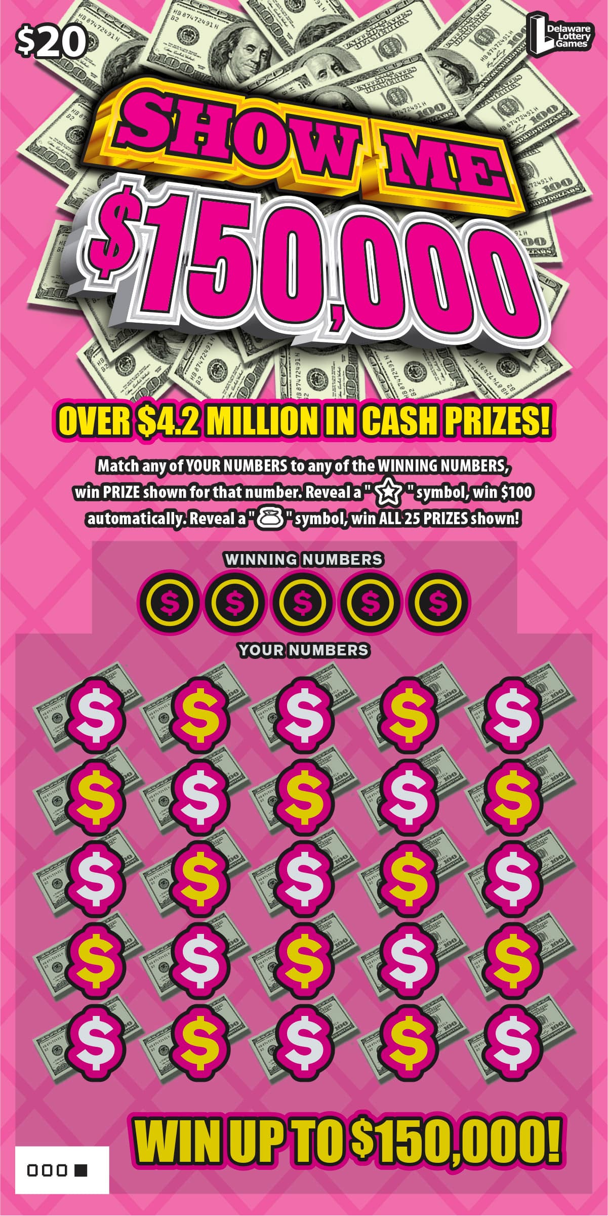 SHOW ME $150K scratch-off ticket