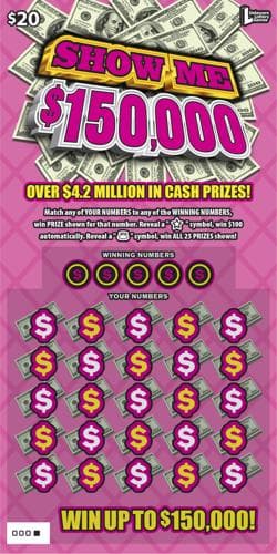 SHOW ME $150K scratch-off ticket