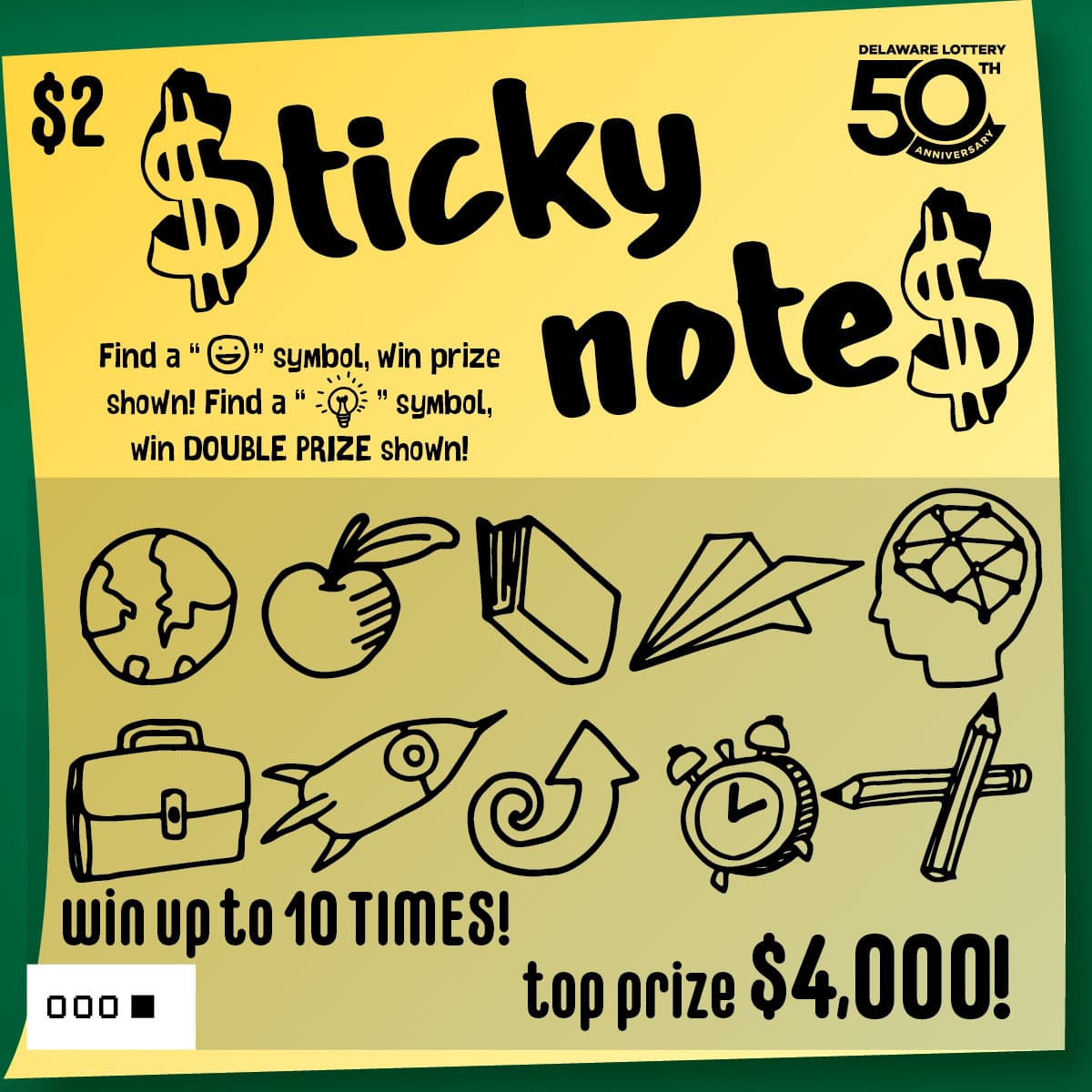 $ticky Note$ scratch-off ticket