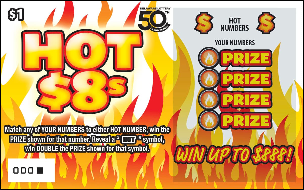 Hot 8s scratch-off ticket