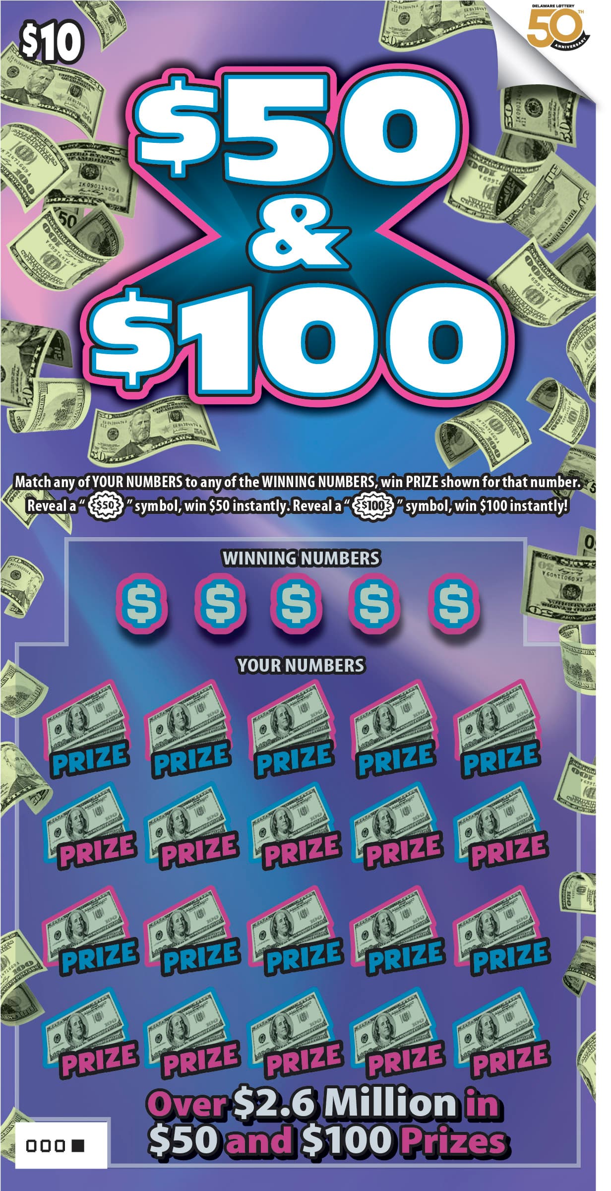 $50 & $100 scratch-off ticket
