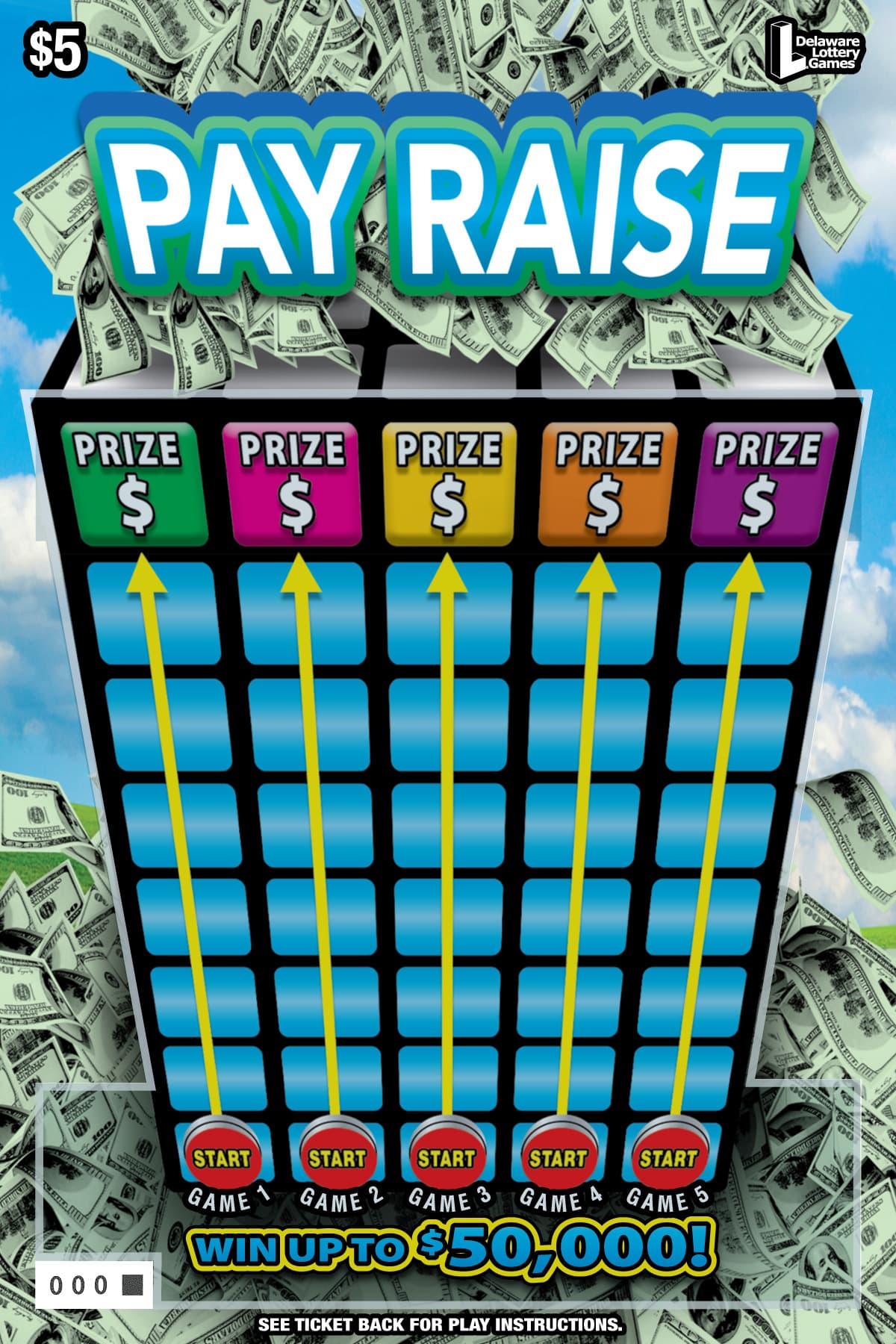 Pay Raise scratch-off ticket