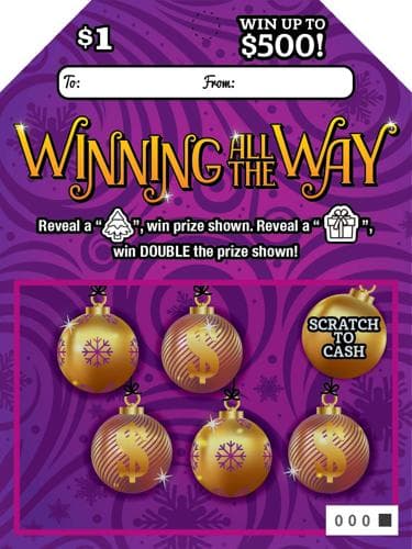 Winning All the Way scratch-off ticket