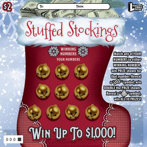 Stuffed Stockings scratch-off ticket