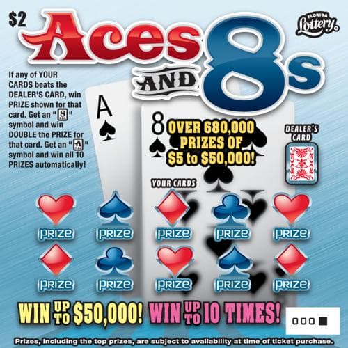 ACES AND 8S scratch-off ticket
