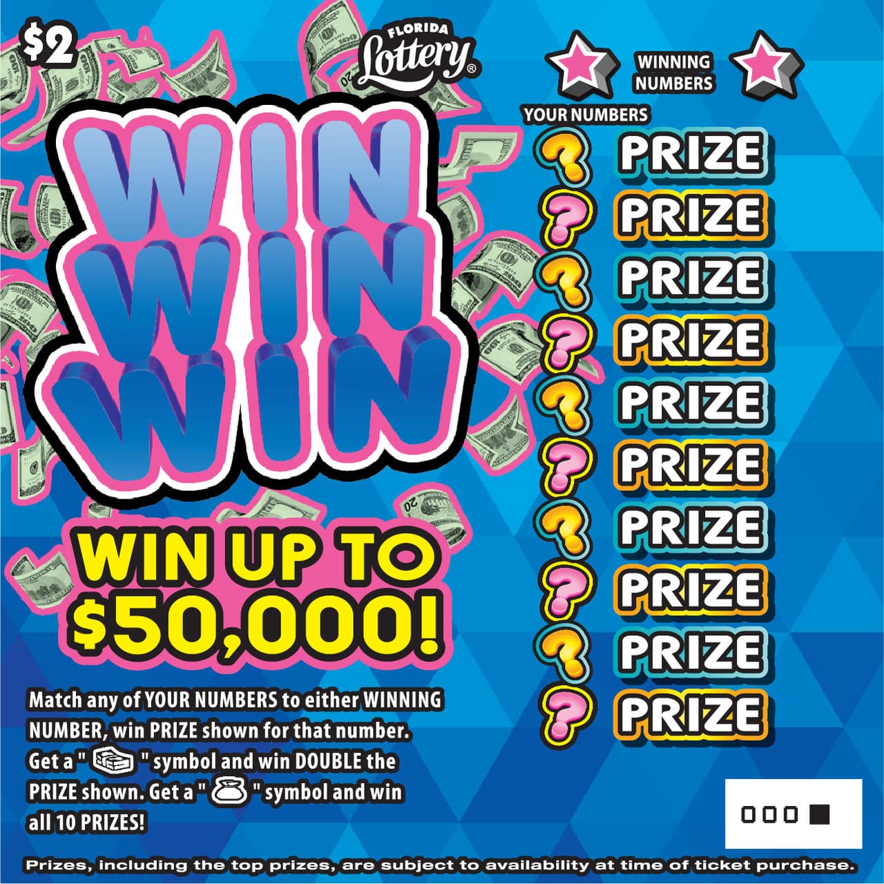 WIN WIN WIN scratch-off ticket