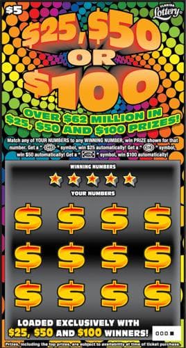 $25, $50, OR $100 scratch-off ticket