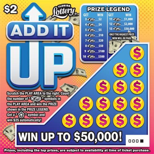 ADD IT UP scratch-off ticket