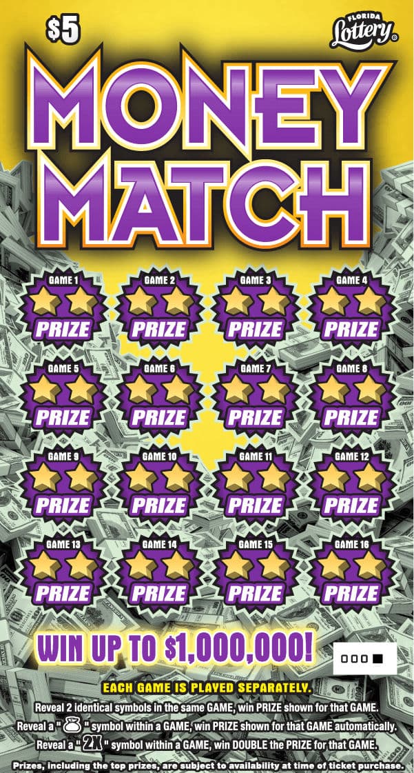 MONEY MATCH scratch-off ticket