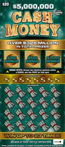 CA$H MONEY scratch-off ticket