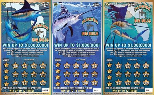 GUY HARVEY © $1,000,000 FLORIDA BIG BILLS scratch-off ticket