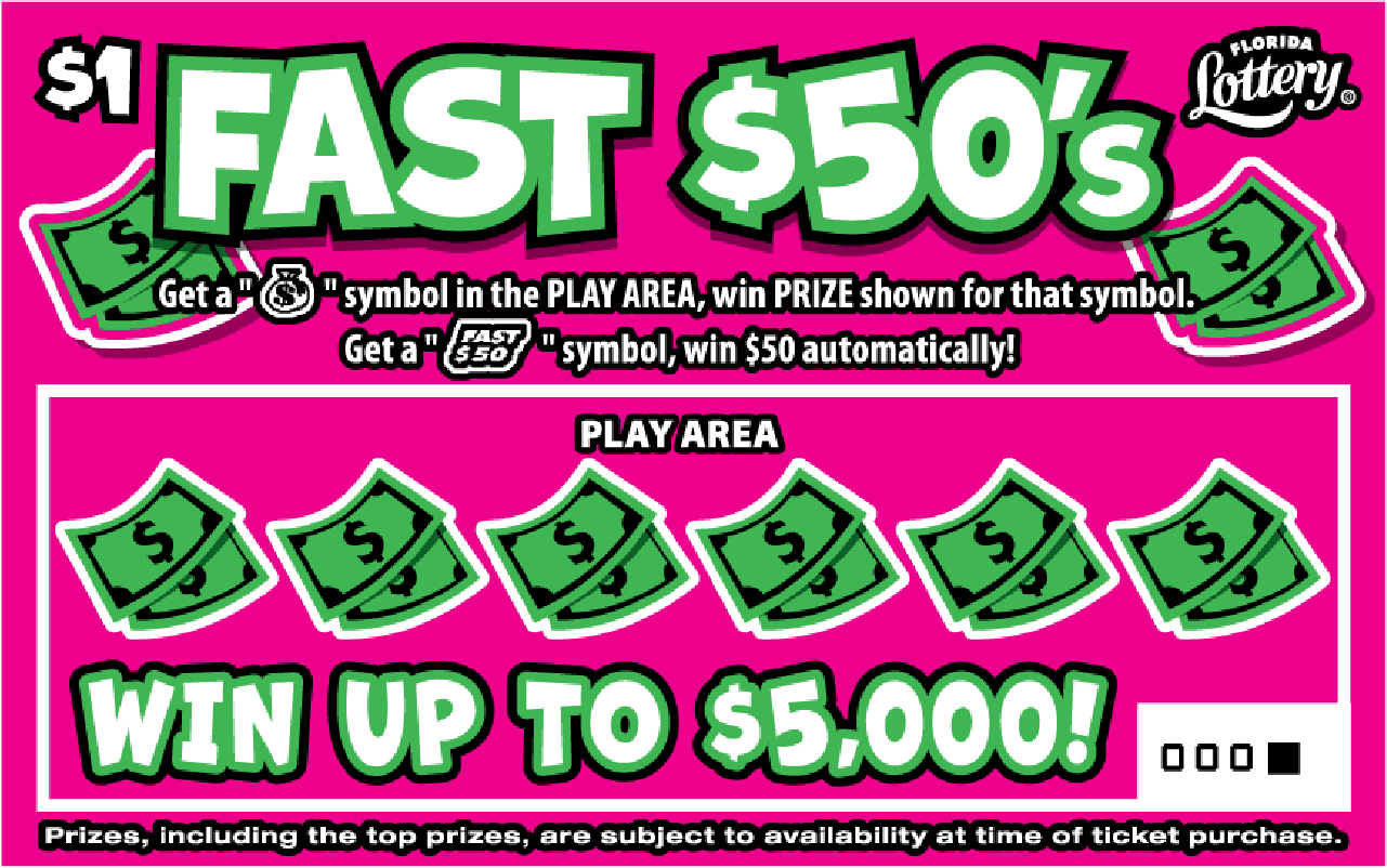 FAST $50'S scratch-off ticket