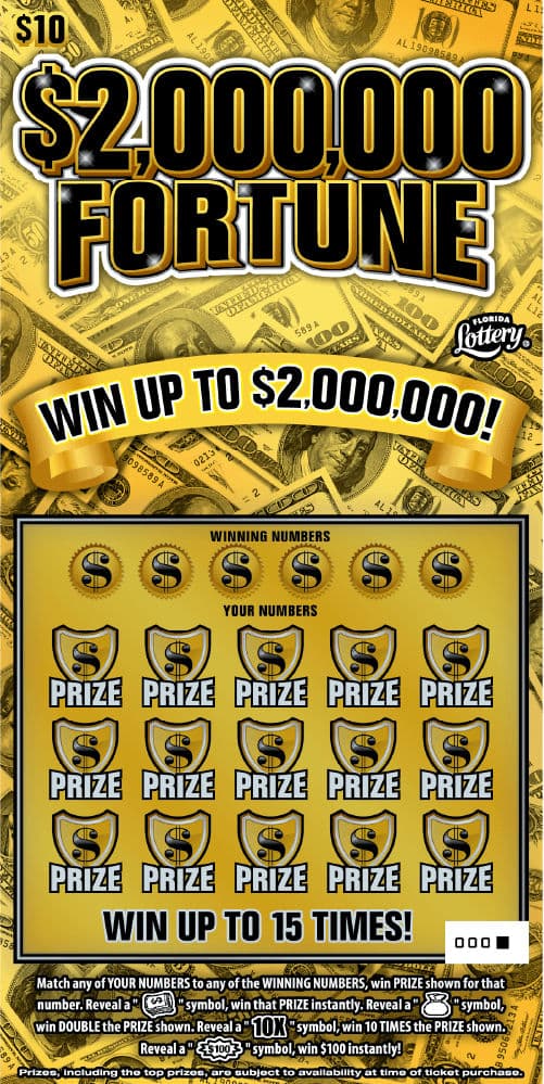 $2,000,000 Fortune scratch-off ticket