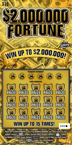 $2,000,000 Fortune scratch-off ticket