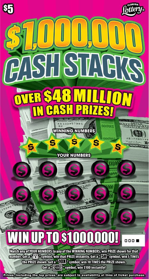 $1,000,000 Cash Stacks scratch-off ticket
